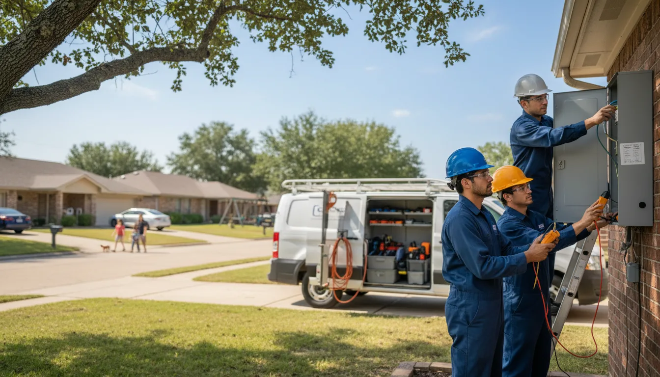 Certified electrician providing emergency electrical services in Sacul, TX